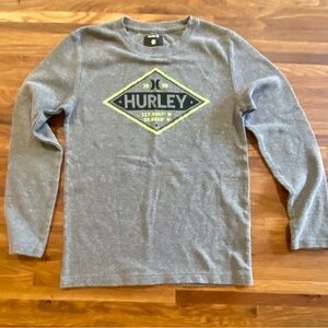 Hurley Gray Tee with Neon Accents